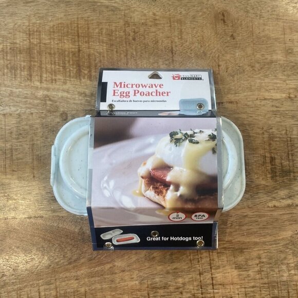 Culinary Elements Economy Kitchen Accessory Microwave Egg Poacher Plastic White - Picture 2 of 7